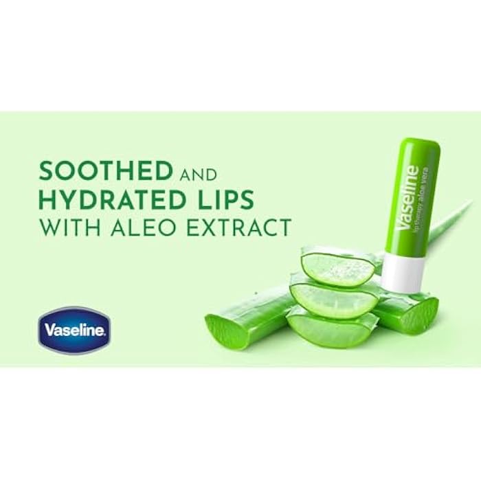 Vaseline Lip Therapy Aloe Vera Lip Balm With Pure Jelly & Rich Aloe Extracts For Shiny & Healthy Lips| Nourishes & Protects Lips| Non-Greasy Lip Moisturizer For Naturally Tinted Lips| 4.8 Gm - Image 3